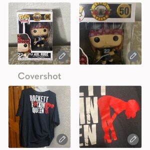 Pop Funko Axl Rose 50+Guns N’ Roses 🚀👑Tee 🎶 2X